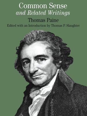 cover image of Common Sense and Related Writings